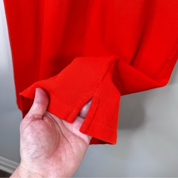 J Crew Factory Womens Size XS Short Sleeve Polo Shirt Dress Orange Red Preppy - Picture 4 of 8